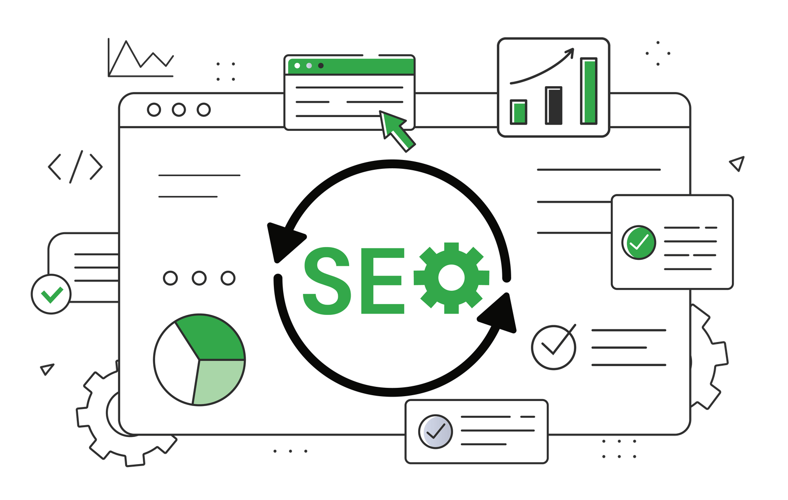 B2B SEO Illustration